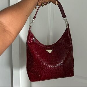 Red Croc Skirt Leather Bag
